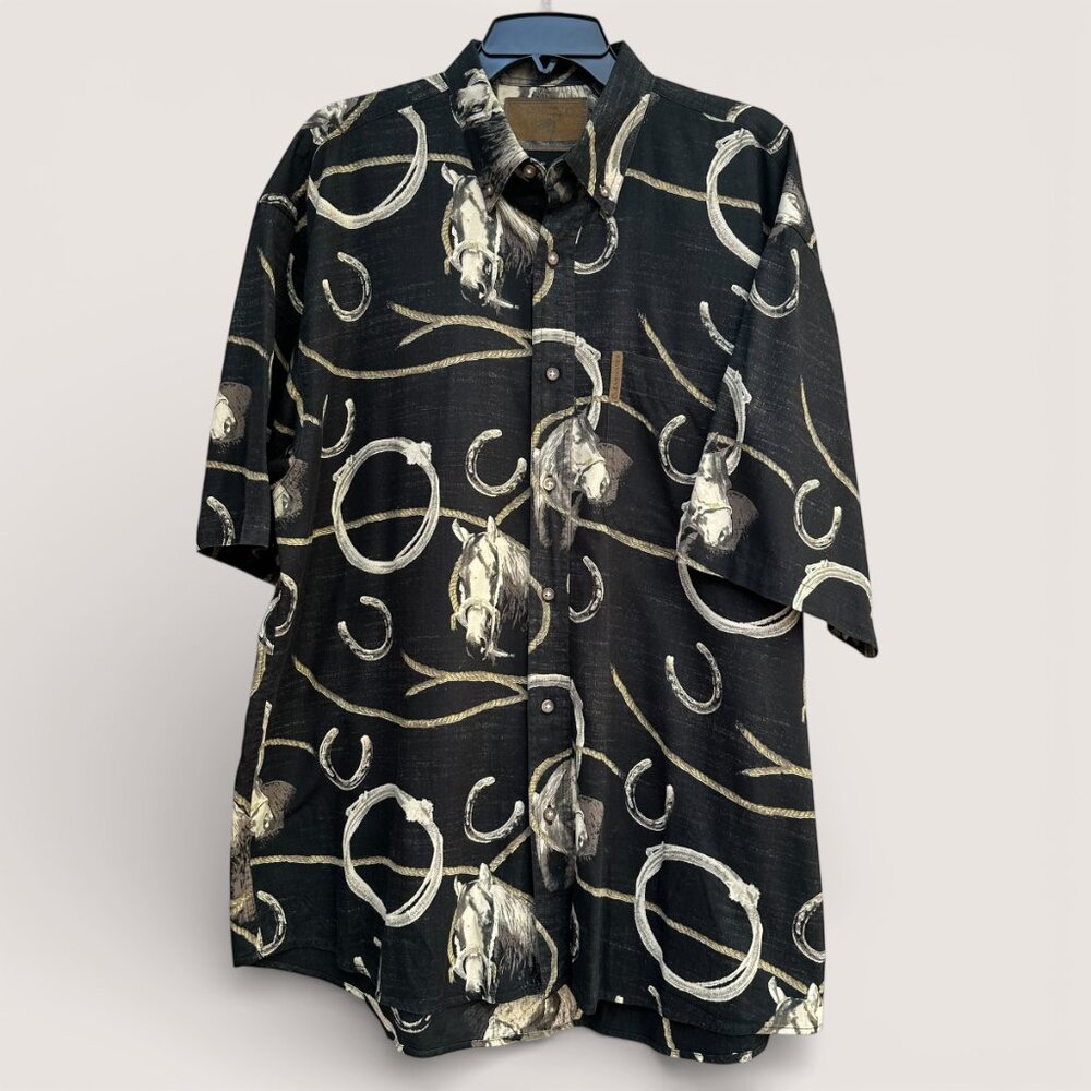 Clearwater Outfitters Men's Shirt Horse Lasso Rope Large L - Picture 2 of 8